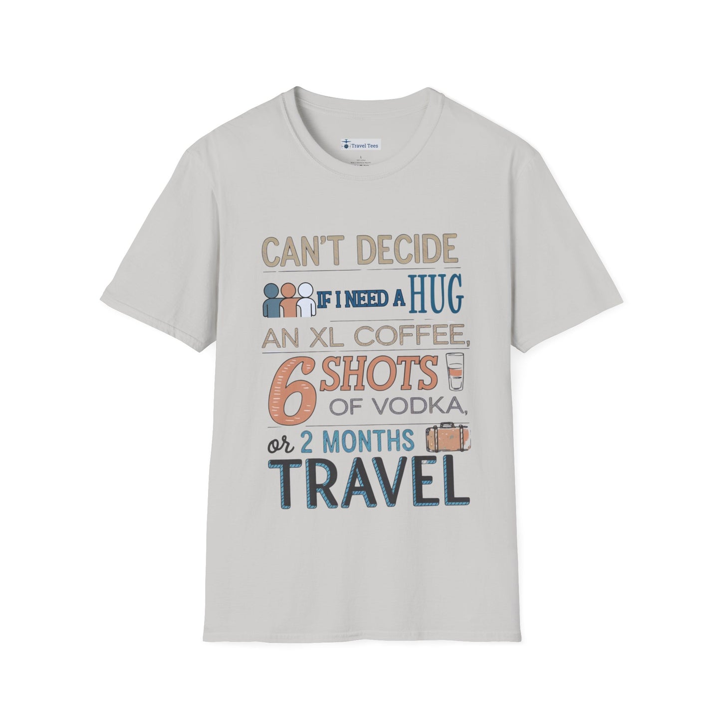 Hug, Coffee, Vodka, Travel Tee